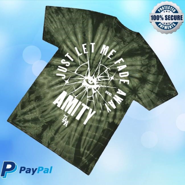 Official The Amity Affliction Merch Fade Away Spider Green Tie Dye Sweaters