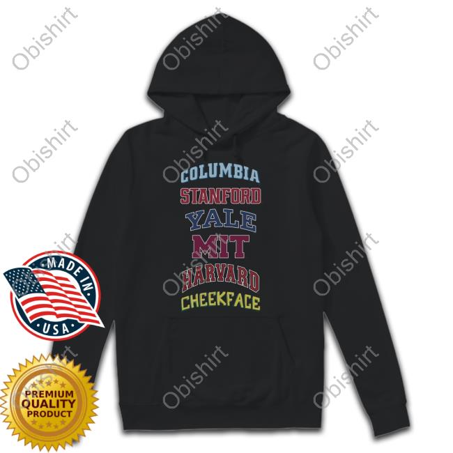 Columbia Stanford Yale Mit Harvard Cheekface T-Shirt