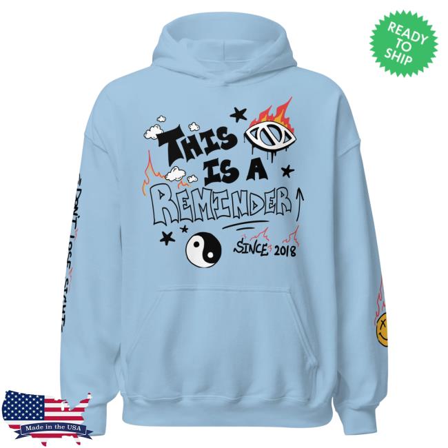 Official Itsjusta6 Merch Store Shop Itsjusta6 This is a Reminder Crewneck Sweatshirt Light Blue