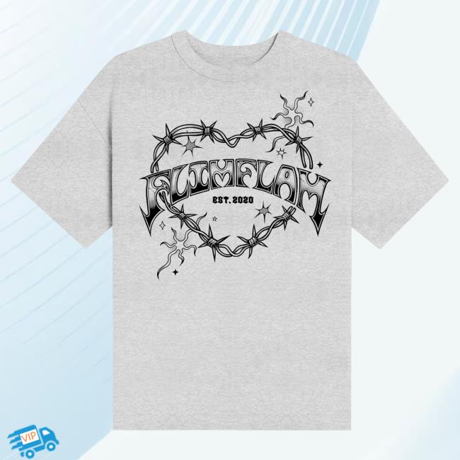 Official Flim Flam Merch Store FF Barbed Wire T Shirt Grey FlimFlam Apparel Clothing Shop