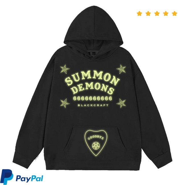 Blackcraft Clothing Merch Store Summon Demons Glow T-Shirt, Hoodie, Tank Top, Sweater And Long Sleeve T-Shirt