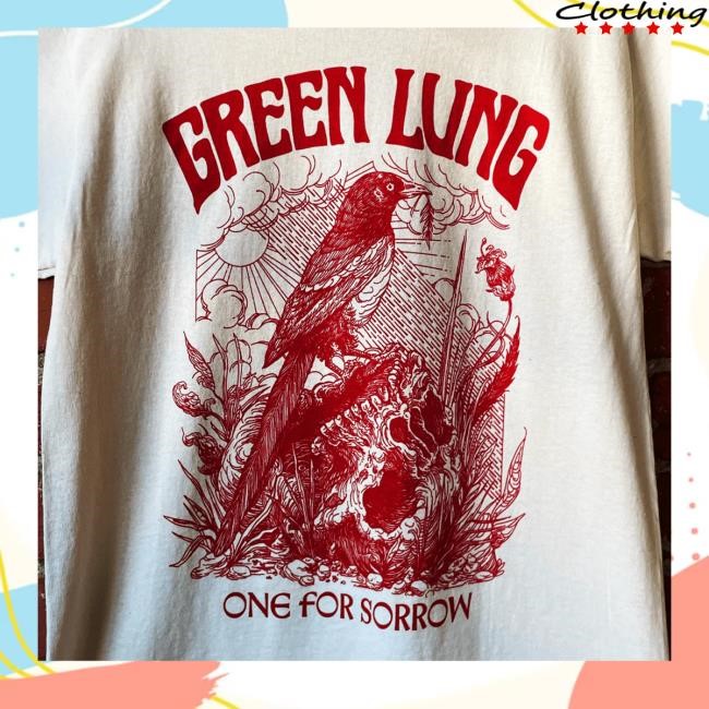 Hello Merch Green Lung One For Sorrow Natural Sweaters