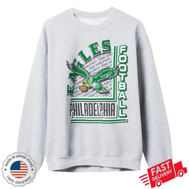 Junk Food Clothing Philadelphia Eagles Backfield Crew Fleece T-Shirt