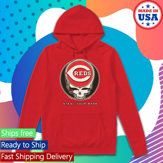 Grateful Dead Cincinnati Reds Steal Your Base Hooded Sweatshirt