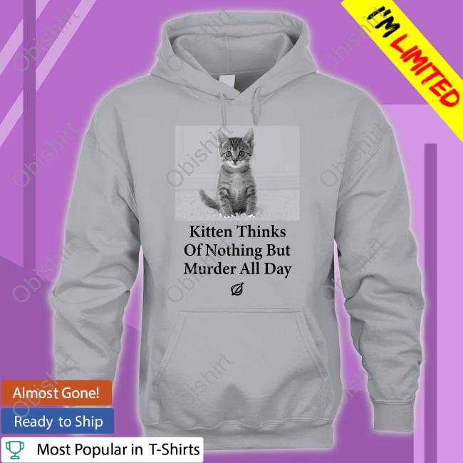 Raygun Kitten Thinks Of Nothing But Murder All Day Sweatshirt