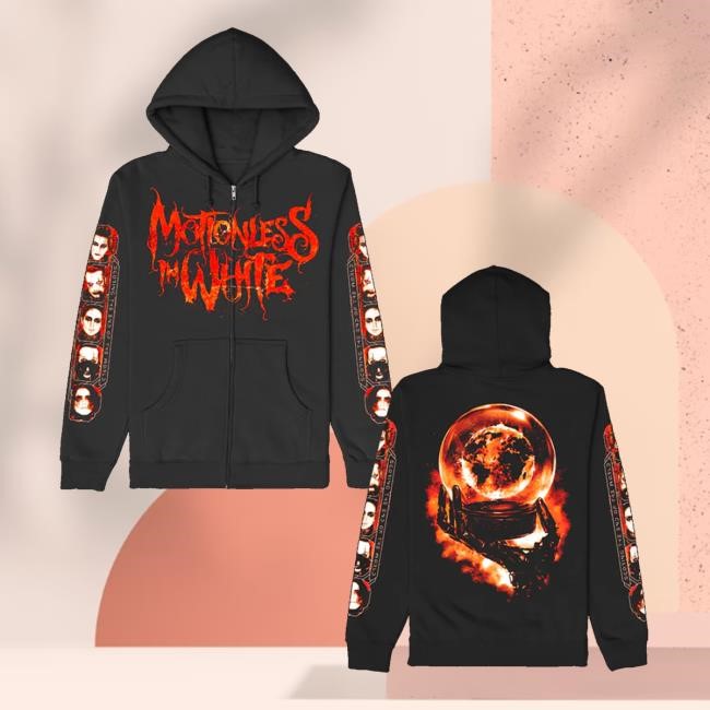 Motionless In White Merch Store Earth Embers Hooded Sweatshirt