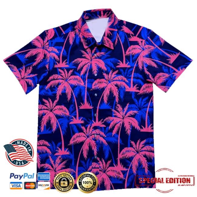 Sleepy Peach Merch The Vaporwave Sunset Button Up Shirt