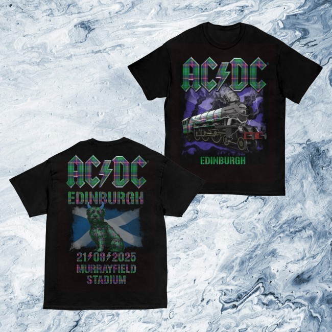 Official Acdc Merch Edinburgh Pwr Up Event Tour Crewneck Sweatshirt