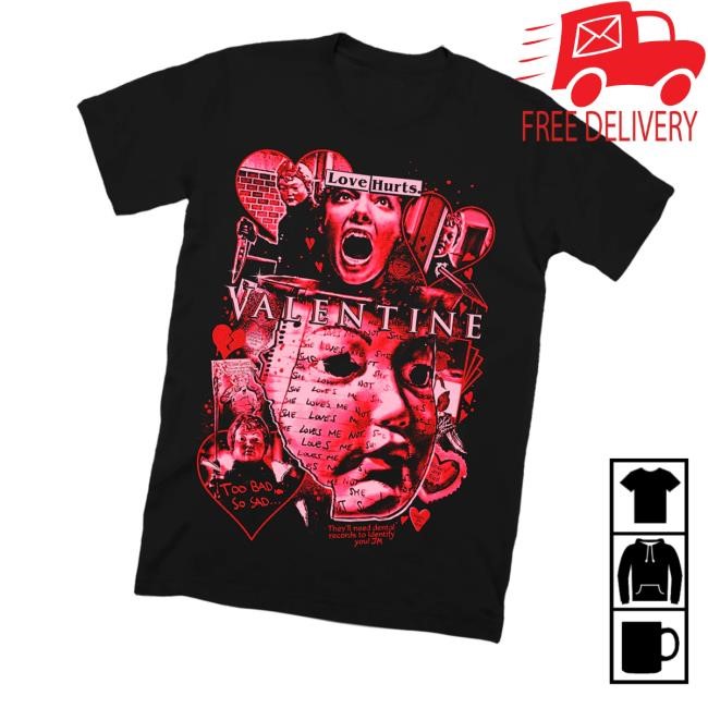 Cavitycolors Merch Valentine Love Hurts Hoodie Sweatshirt