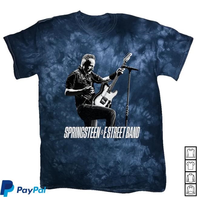 Official Bruce Springsteen Merch Springsteen & The E-Street Band 2024 World Tour Stage Guitar Shirt