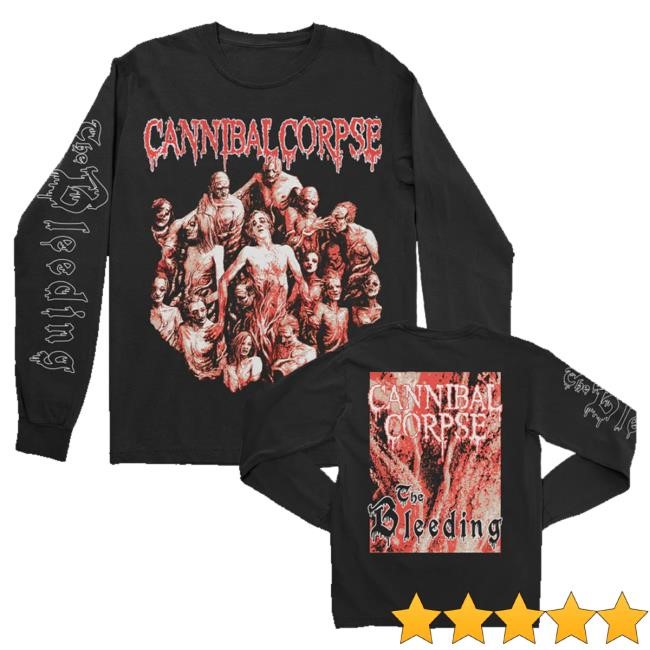 Official Cannibal Corpse Merch The Bleeding Long Sleeve Black T-Shirt