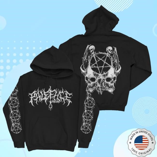 Down Right Merch Paleface Swiss Skull Long Sleeve Shirt