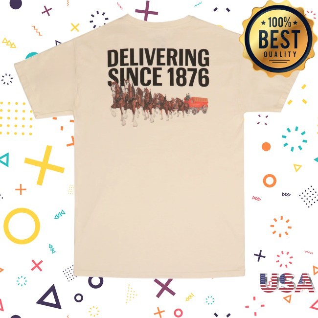 Shop Beer Gear Budweiser Delivering Since 1876 Tee