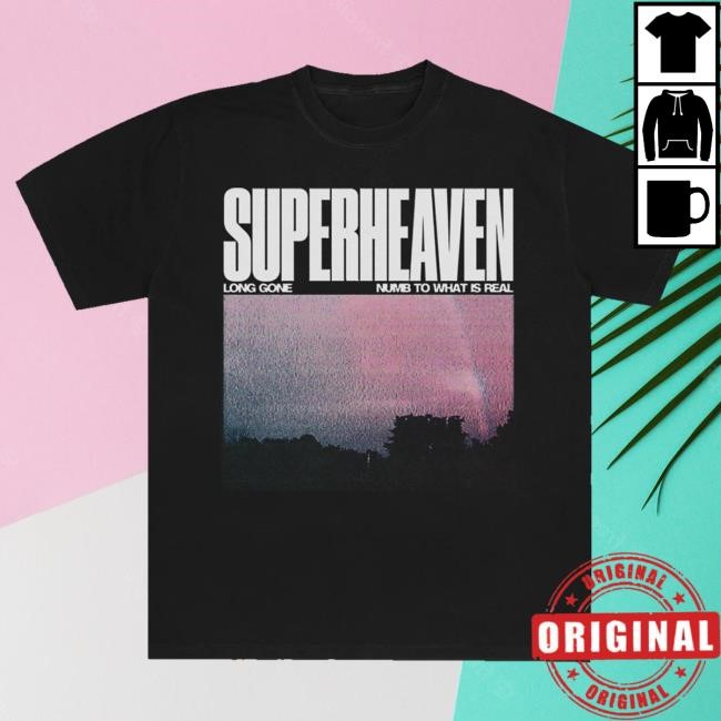 Superheaven Merch Store Long Gone Numb To What Is Real T-Shirt (Black) T-Shirt