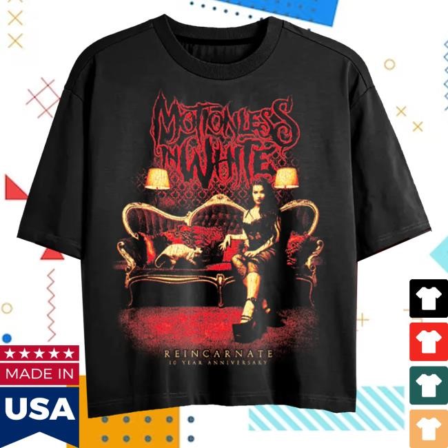 Motionless In White Reincarnate 10 Year 2 Layer Crewneck Sweatshirt