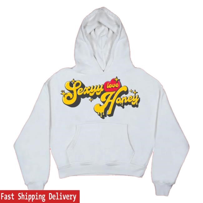 Official Sexyy4president Merch Store Sexyy Love Honey Hoodie Grey Crewneck Sweatshirt