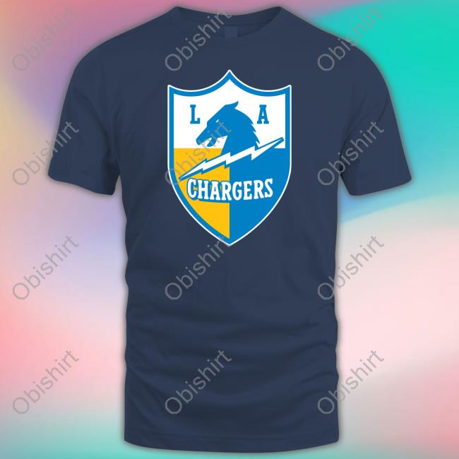 Shayla Wearing Los Angeles Chargers Vintage Shield Logo T Shirt