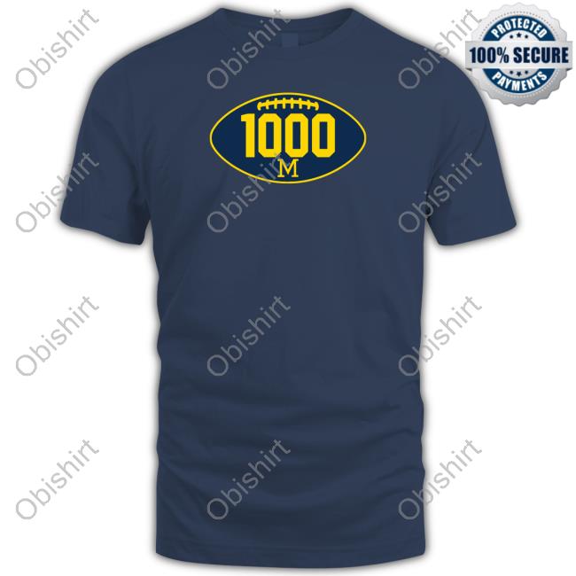 Mden Store Michigan Football 1000 Wins T Shirt