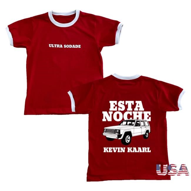 Trending Kevin Kaarl Merch Playera Esta Noche Roja T-Shirt