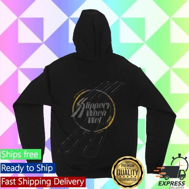 Bonjovi Store Merch Shop Official Slippery When Wet Stamped Hoodie