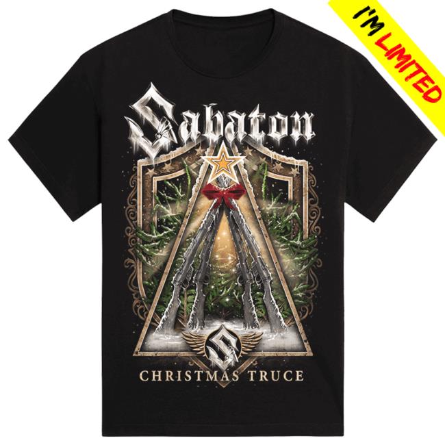 Official Sabaton Merch Store Sabaton Christmas Truce: Rifle Tree Popover Shirt Sabaton Shop