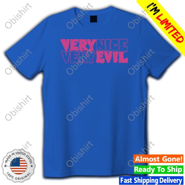 Danhausen Pink Word Logo Very Nice Very Evil Long Sleeve T Shirt
