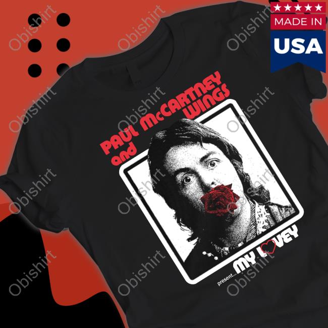 Paul Mccartney And Wings Black Rose Shirt