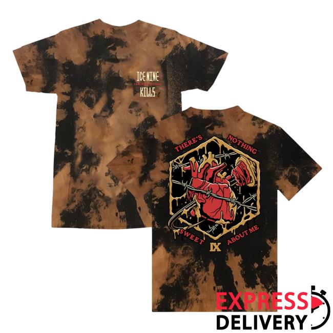 Official Ink Merch Bar Store Ice Nine Kills Hook In Heart Honey Dye Tees MerchBar