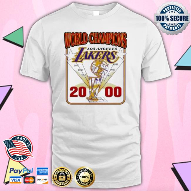 Vintage Los Angeles Lakers 2000 Champion World Shirt