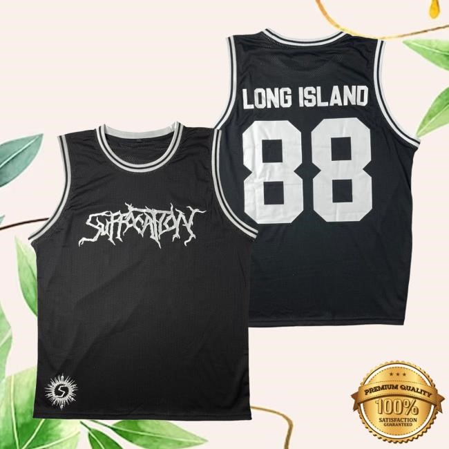 Night Shift Merch Store Suffocation - Long Island Basketball Jersey T-Shirt