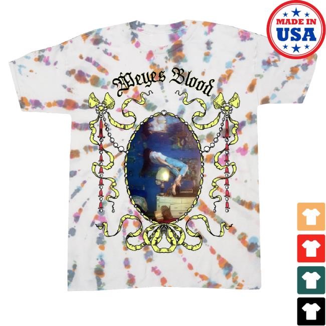 Official Weyes Blood Merch Titanic Rising Victorian Tie-Dye Hoodie Sweatshirt