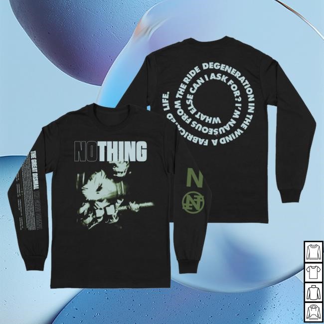 Band Of Nothing Merch Black Friday Exclusive Dismal Long Sleeve Hooded Sweatshirt