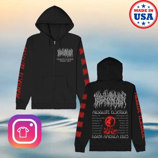 Official Blood Incantation Merch Shop Store Absolute Elsetour Summer 2025 Hoodie, Sweatshirt