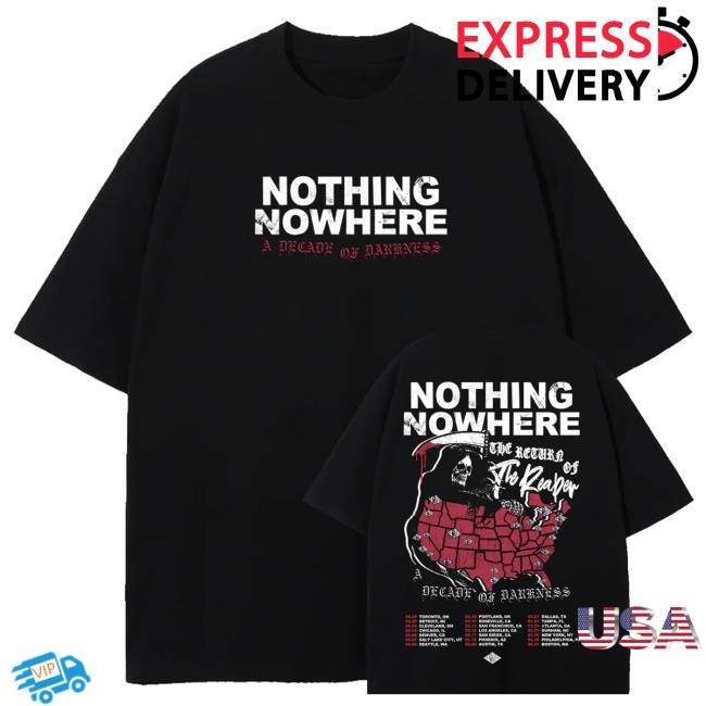 No Thing No Where Nn Spring '25 Tour Sweatshirt No Thing No Where Merch Shop Store Nn Spring '25 Tour T Shirts