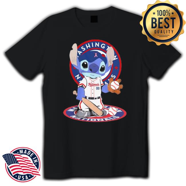 Official Stitch Baseball Washington Nationals Logo shirt