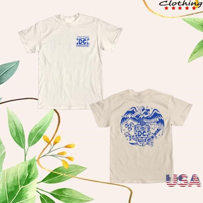 Tattooparadisedc Shop White And Blue Ceramic Hoodie