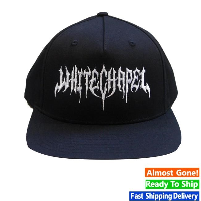 Whitechapel Merch Gothic Logo Black Snapback Hat