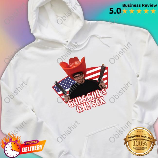 Weird Thrift Store Shirts Guns God And Gay Sex Long Sleeve Tee Shirt