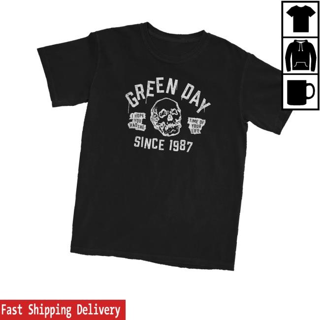 Greenday Merch Time Of Your Life T-Shirt, Hoodie, Tank Top, Sweater And Long Sleeve T-Shirt