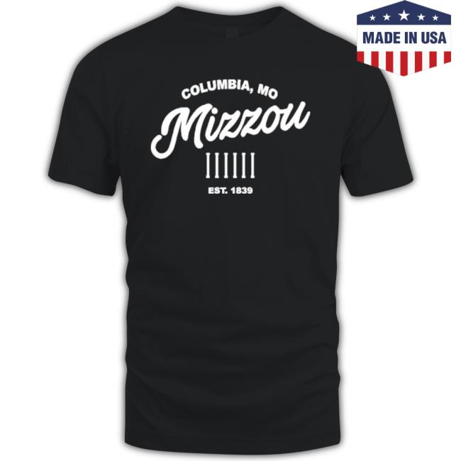 Mizzou Tigers Mizzou Script Columns Grey shirt