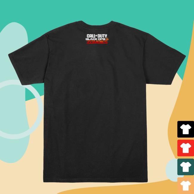 Call Of Duty Store Call Of Duty Black Ops 6 Zombies Red Logo Black Funny Shirt