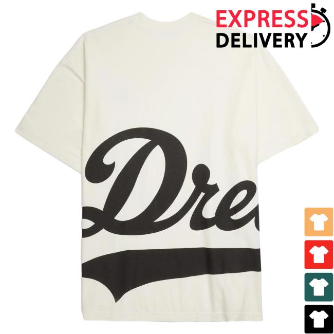 Official Dreamville Merch Jumbo Classic Logo Hooded Sweatshirt White/Black Dreamville Records
