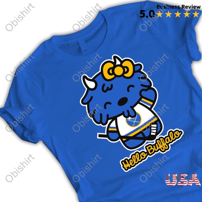 Carl Cordes Hello Buffalo Hockey Long Sleeved T-Shirt