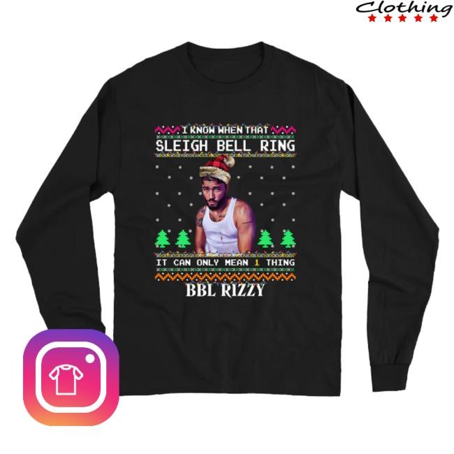 Official Goose Wayne Merch Store Merch Sleigh Bell Ring Bbl Drizzy Goose Long Sleeve Crewneck Sweatshirt