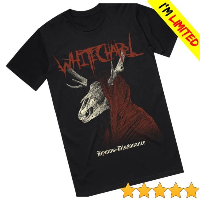 Whitechapel Merch Hooded Skull Black T-Shirt