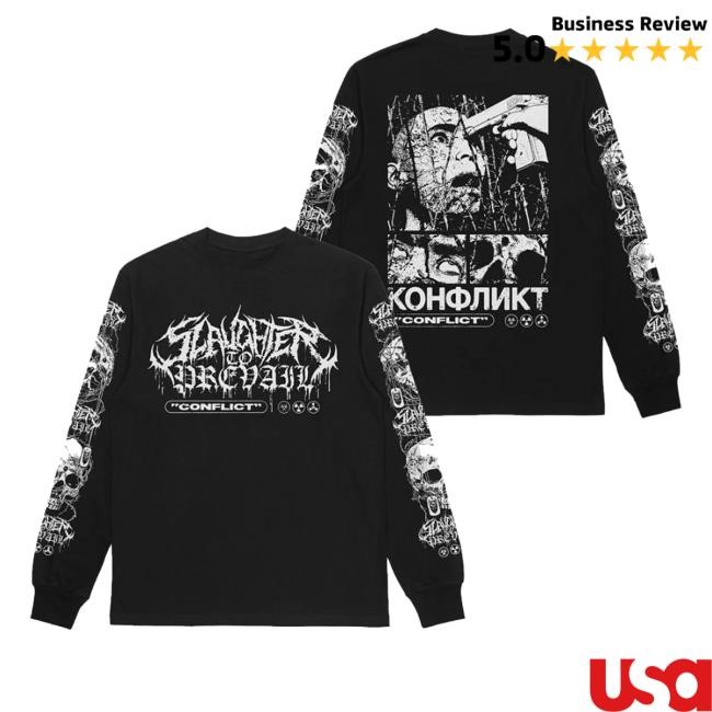 Firstblood Merch Store Slaughter To Prevail Conflict Hooded Sweatshirt