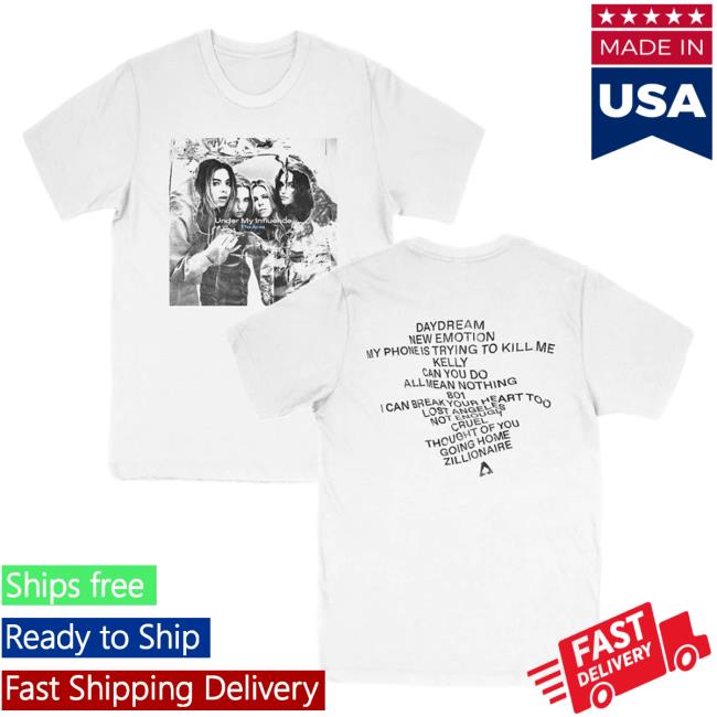 Official Merch Bar The Aces Store Umi Tracklist Tour Popover Shirt White MerchBar Shop