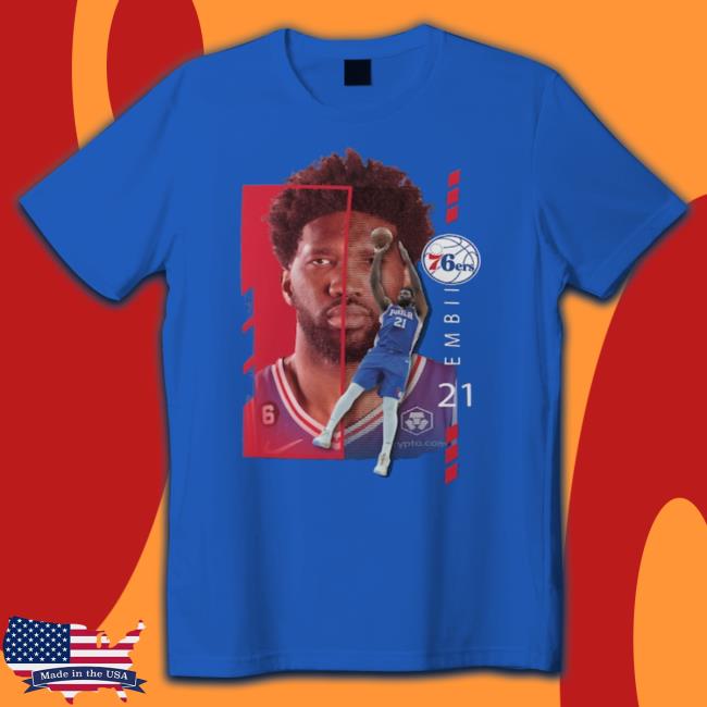 Men's Fanatics Branded Joel Embiid Royal Philadelphia 76Ers Player Name & Number Jump Pass Shirt
