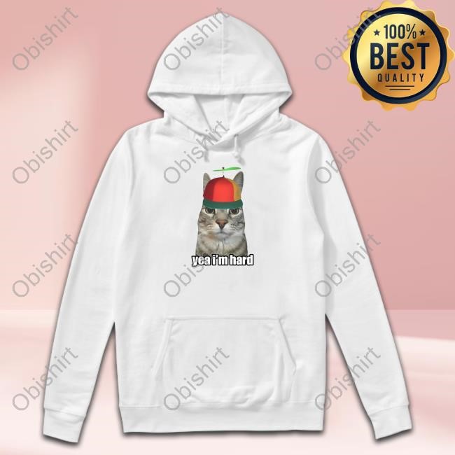 Official Goofyahhtees Cat Yea Im Hard Crewneck Sweatshirt