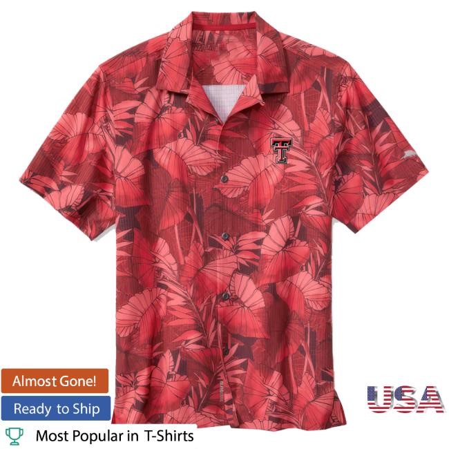 Redraideroutfitter Merch Tommy Bahama Texas Tech Sport Bahama Coast Nuevo Fronds Red Button Down t-shirt, hoodie, tank top, sweater and long sleeve t-shirt